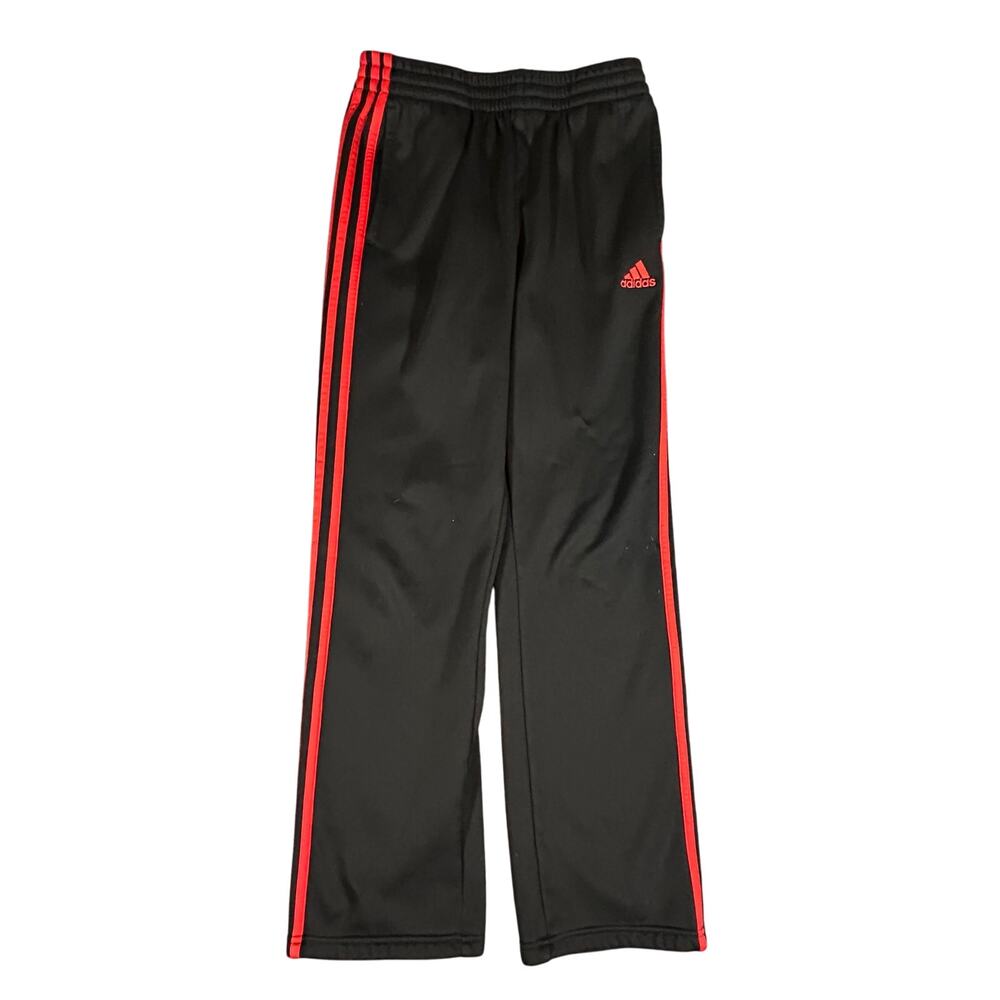 Adidas Track Sweat Pants Kids L 14/16‎ Black Red Stripes